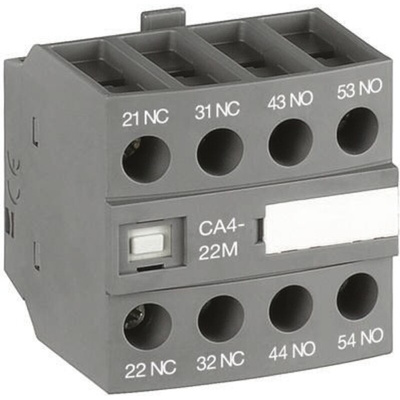 ABB Auxiliary Contact, 4 Contact, 3NC + 1NO, Front Mount