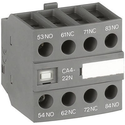 ABB Auxiliary Contact, 4 Contact, 2NC + 2NO, Front Mount