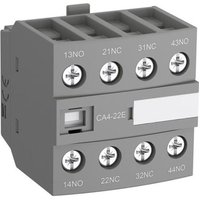 ABB Auxiliary Contact, 4 Contact, 3NC + 1NO, Front Mount