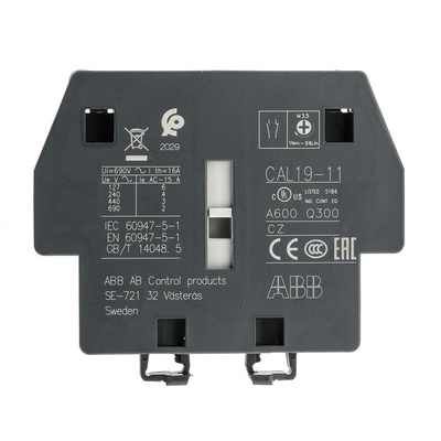 ABB Auxiliary Contact, 4 Contact, 2NC + 2NO, Side Mount