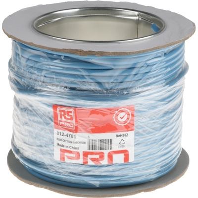 RS PRO Blue PVC Cat5 Cable UTP, 50m Unterminated/Unterminated