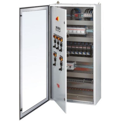 ABB SR/SRN Series Steel RAL 7035 Glazed Door, 800mm H, 600mm W, 800mm L for Use with Enclosure