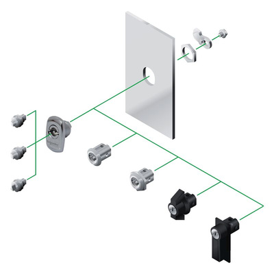 Schneider Electric NSYT Series 6mm Square Lock Insert For Use With Spacial S3X