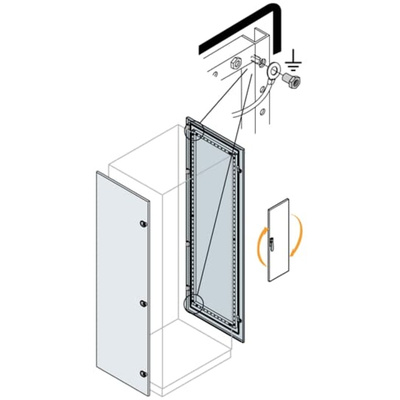 ABB IS2 Series Steel RAL 7035 Blind Side Door, 600mm W, 1.8m L for Use with IS2 Enclosures