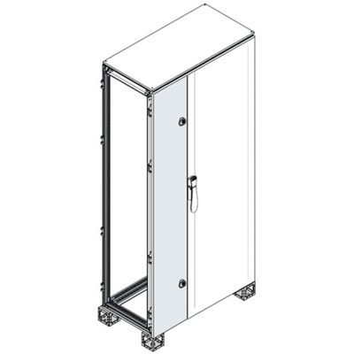 ABB AM2 Series Steel RAL 7035 Blind Door Cable Container, 200mm W, 2.2m L for Use with Cable Container