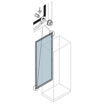 ABB AM2 Series RAL 7035 Steel Rear Panel, 800mm W, 2.2m L, for Use with Enclosures - baying (horizontal joining)