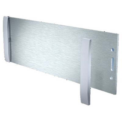 METCASE Transparent Aluminium Front Panel, 65mm H, 2mm W, 200mm L, for Use with Mettec Case