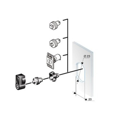 Schneider Electric Locking Handle, L-Handle