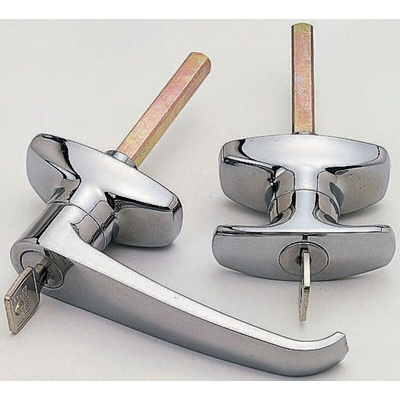 Euro-Locks a Lowe & Fletcher group Company Silver Locking Handle, L-Handle