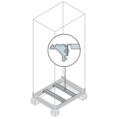 ABB IS2 Series Galvanised Steel Crosspiece, 145mm W, 800mm L For Use With IS2 Enclosures