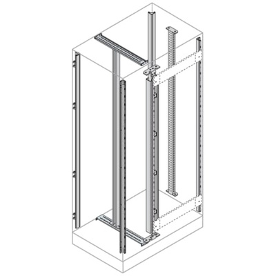 ABB AM2 Series Galvanised Steel Upright, 450mm W, 1.8m L For Use With IS2 Enclosures
