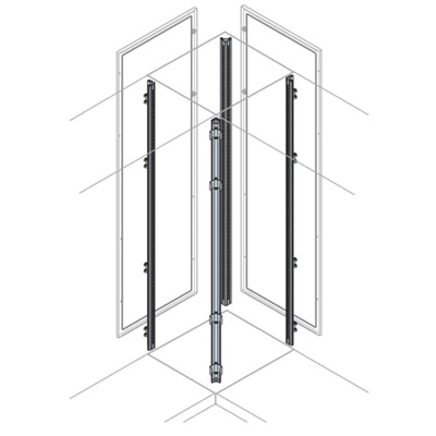 ABB AM2 Series Galvanised Steel Upright, 46.9mm W, 1.8m L For Use With IS2 Enclosures