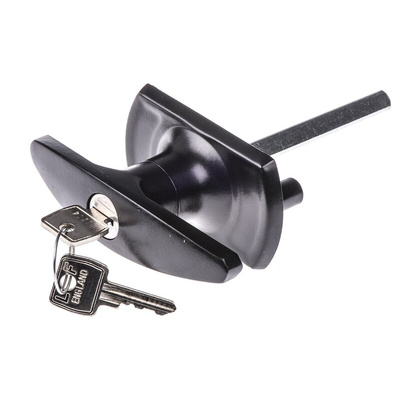 Euro-Locks a Lowe & Fletcher group Company Black Die Cast Zinc Locking Handle, T-Handle
