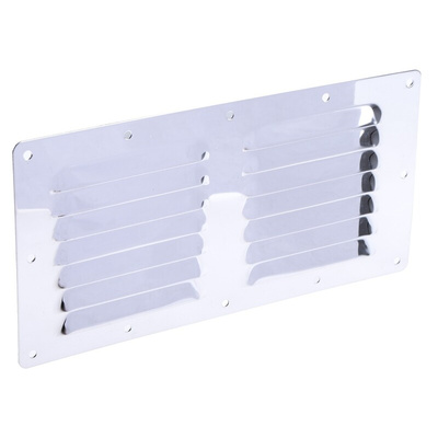 RS PRO Stainless Steel Louvred Panel, 230 x 115 x 0.7mm
