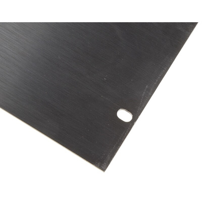 RS PRO Black Aluminium Front Panel, 6U, 482.6 x 310.4mm