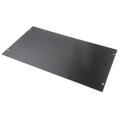 RS PRO Black Aluminium Front Panel, 6U, 482.6 x 310.4mm