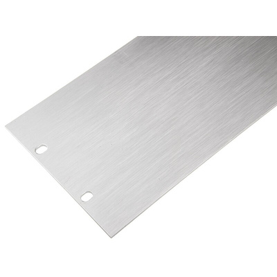RS PRO Unpainted Aluminium Front Panel, 3U, 483 x 132mm