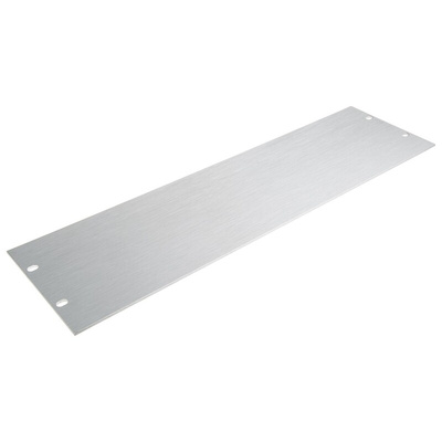 RS PRO Unpainted Aluminium Front Panel, 3U, 483 x 132mm