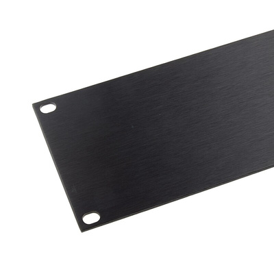 RS PRO Black Aluminium Front Panel, 2U, 21HP, 482.6 x 88.1mm