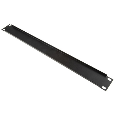 RS PRO Black Steel Blanking Panel, 1U, 483 x 9mm