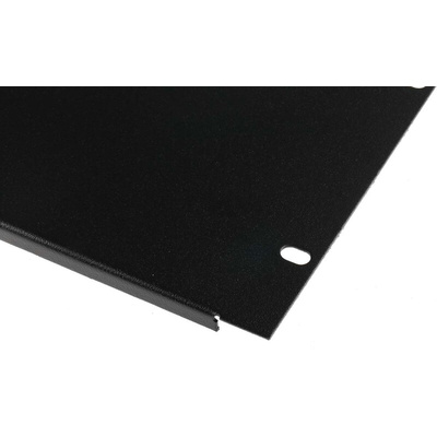 RS PRO Black Steel Blanking Panel, 4U, 483 x 9mm