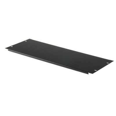 RS PRO Black Steel Blanking Panel, 4U, 483 x 9mm