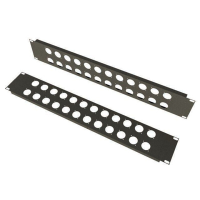 S2Ceb-Groupe Cae Black Steel Rack Panel, 1U, 483 x 44.50mm