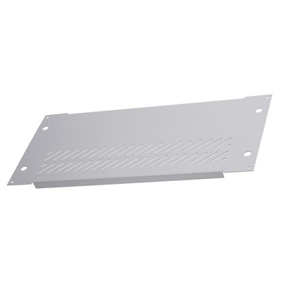 RS PRO Grey Steel Rear Panel, 3U, 42HP, Ventilated