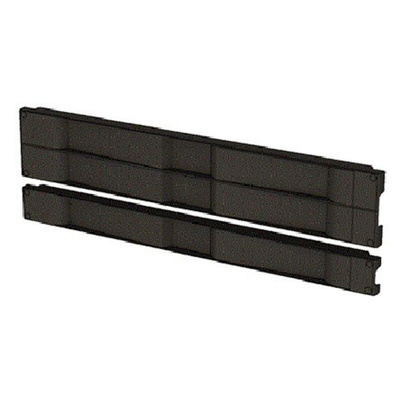 nVent SCHROFF Black Plastic Front Panel, 1U