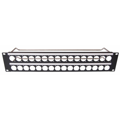 RS PRO Black Steel Rack Panel, 2U, Ventilated