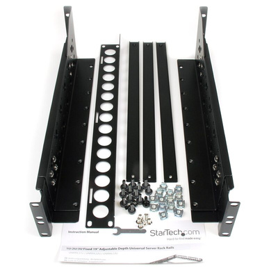 StarTech.com Rail, 420mm Depth, 3U, 45kg Max Load