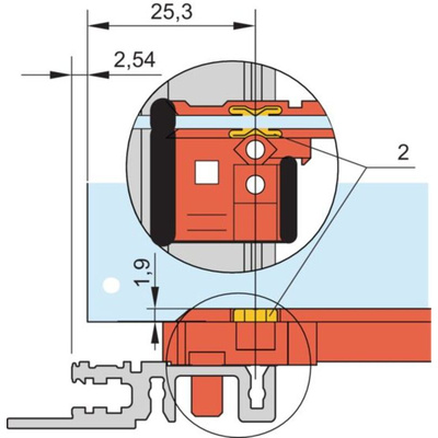 nVent SCHROFF Guide Rail