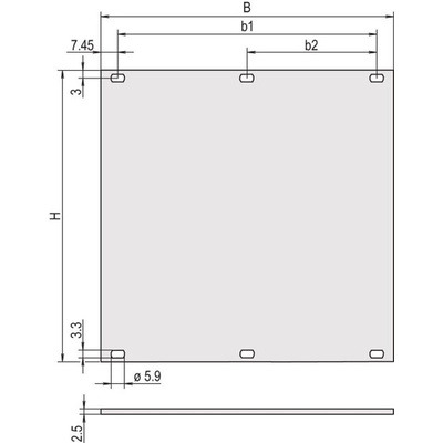 nVent SCHROFF Front Panel, 6U, 42HP