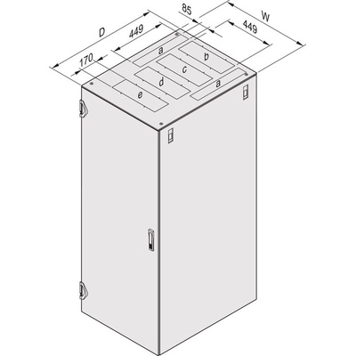 nVent SCHROFF Top Cover Plate, 600 x 1000mm