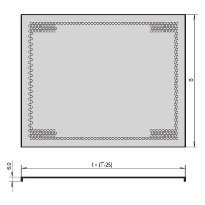 nVent SCHROFF Cover Plate, 3U, 355mm