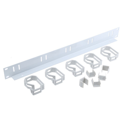 Rittal Grey Aluminium Front Panel, 1U, 7HP, Shielded