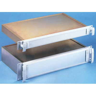METCASE Grey Aluminium Front Panel, 6U, 84HP, 392.5 x 111mm