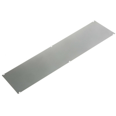 nVent SCHROFF Grey Aluminium Front Panel, 3U, 7HP