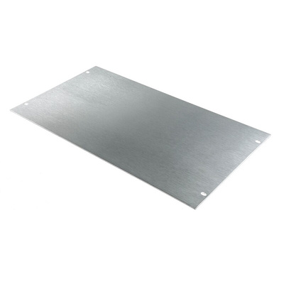 RS PRO Silver Aluminium Front Panel, 6U, 482.6 x 265.9mm