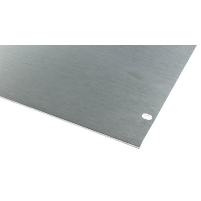 RS PRO Silver Aluminium Front Panel, 6U, 482.6 x 265.9mm