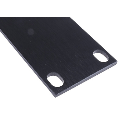RS PRO Black Aluminium Front Panel, 1U, 84HP, 483 x 265.9mm