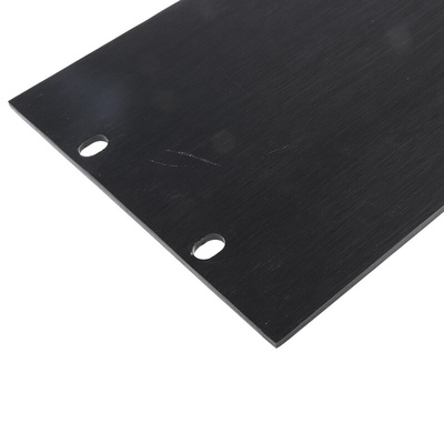 RS PRO Black Aluminium Front Panel, 3U, Shielded, 12.7 x 74mm