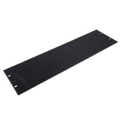 RS PRO Black Aluminium Front Panel, 3U, Shielded, 12.7 x 74mm
