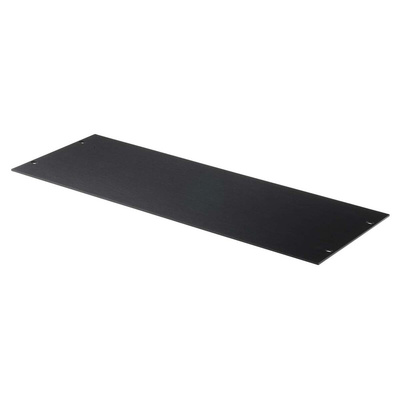 RS PRO Black Aluminium Front Door, 4U, 42HP, 229.6 x 139.5mm