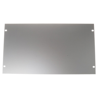 nVent SCHROFF Grey Aluminium Front Panel, 6U, 84HP, 483 x 177mm