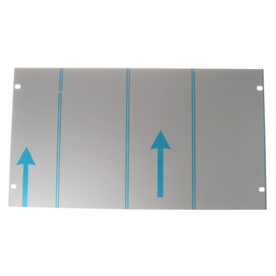 nVent SCHROFF Grey Aluminium Front Panel, 6U, 84HP, 483 x 177mm