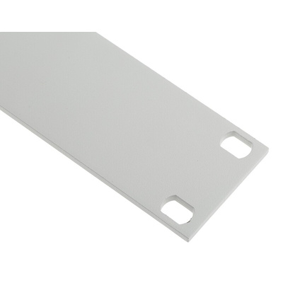 nVent SCHROFF RAL 7035 Light Grey Aluminium Front Panel, 1U, 483 x 43.6mm