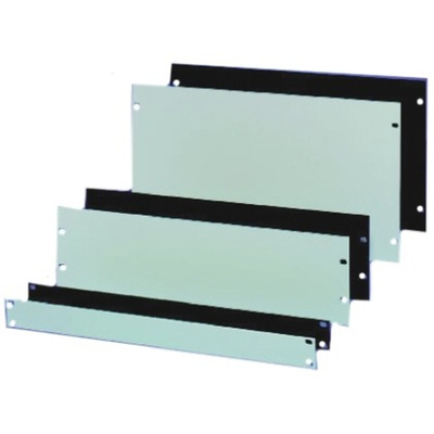nVent SCHROFF Grey Aluminium Front Panel, 7U, 483 x 310.3mm