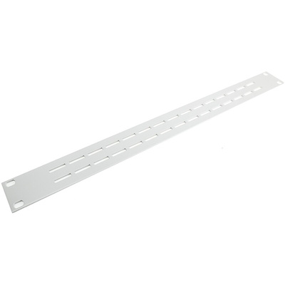 nVent SCHROFF Grey Aluminium Front Panel, 1U, 42HP, Ventilated, 238.7 x 84mm