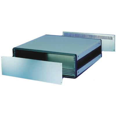 nVent SCHROFF Grey Aluminium Front Panel, 6U, 84HP, Ventilated, 269.24 x 132.5mm
